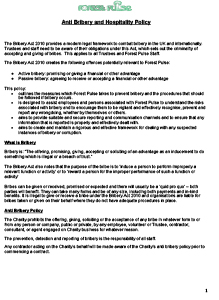 Preview of Anti Bribery & Hospitality Policy