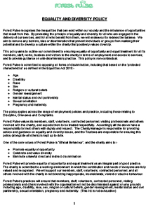 Preview of Equality & Diversity Policy