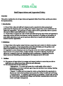 Preview of Staff Supervision & Appraisal Policy